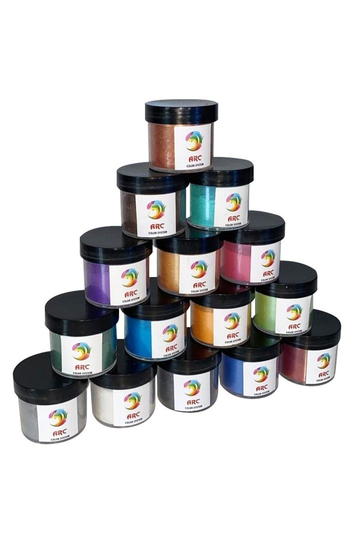 Arc Hobi Metallic 15 Color Set- Mica Powder (