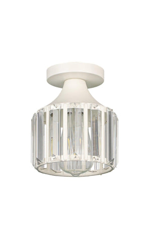 Arel Crystal Ceiling Mount Single Chandelier White - Swordslife