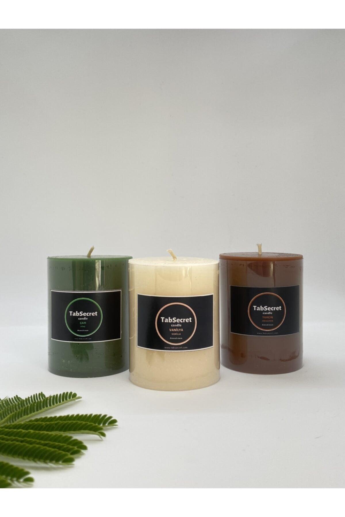 Flavored Candle Set of 3 / Vanilla-cinnamon-pine - Swordslife