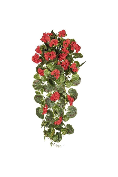 Artificial Flower Hanging Geranium 80cm 1st Quality Red - Swordslife