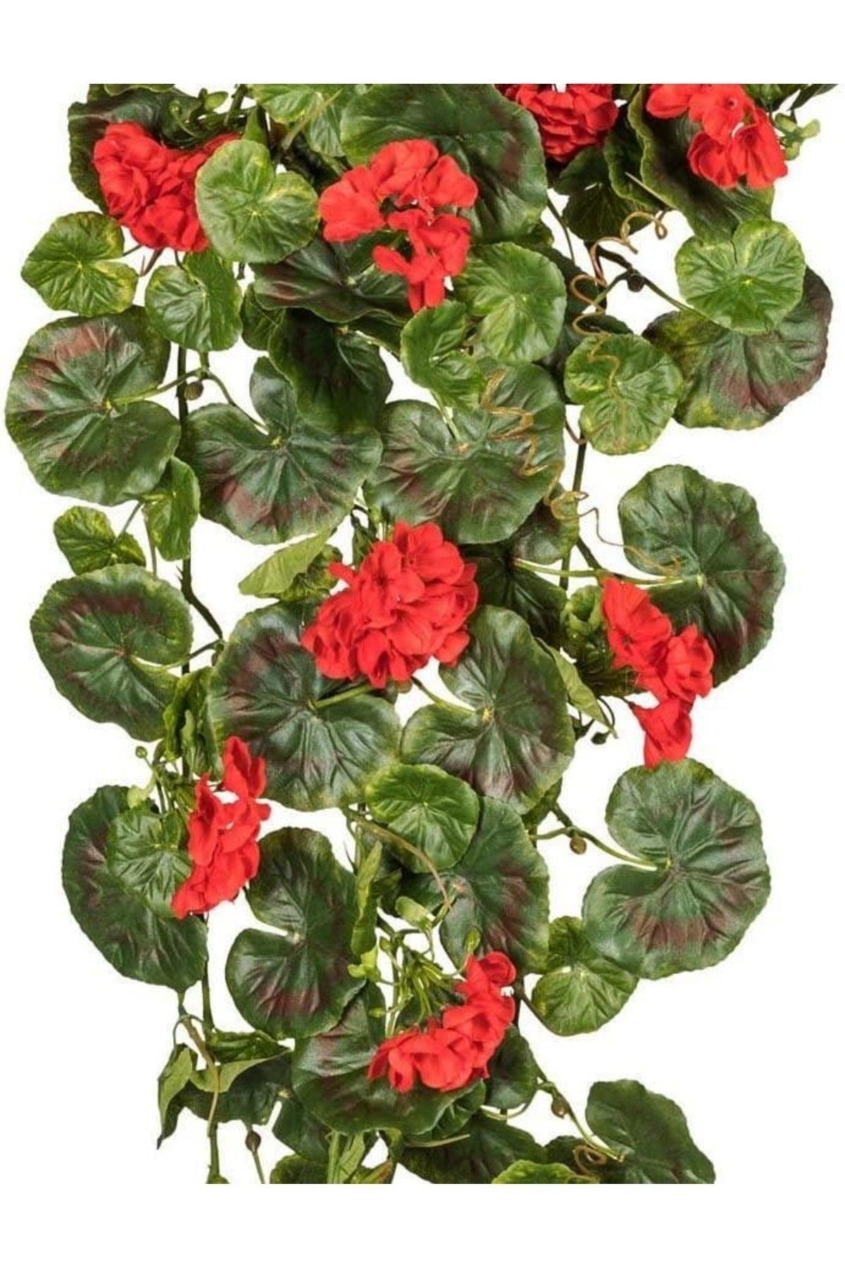 Artificial Flower Hanging Geranium 80cm 1st Quality Red - Swordslife