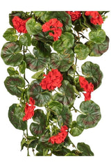 Artificial Flower Hanging Geranium 80cm 1st Quality Red - Swordslife