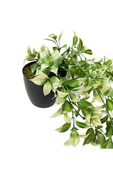 Artificial Flower Pot Hanging Fejka Green White Lemon Leaf Artificial Ivy 60cm - Swordslife