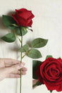 Artificial Rose Branch Velvet 50 Cm Red