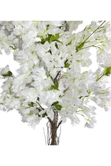 Artificial White Bougainvillea Tree 195*75cm Natural Looking Artificial Tree Aluminum Stainless Potted - Swordslife