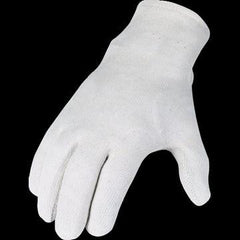 Cotton jersey work gloves in natural white