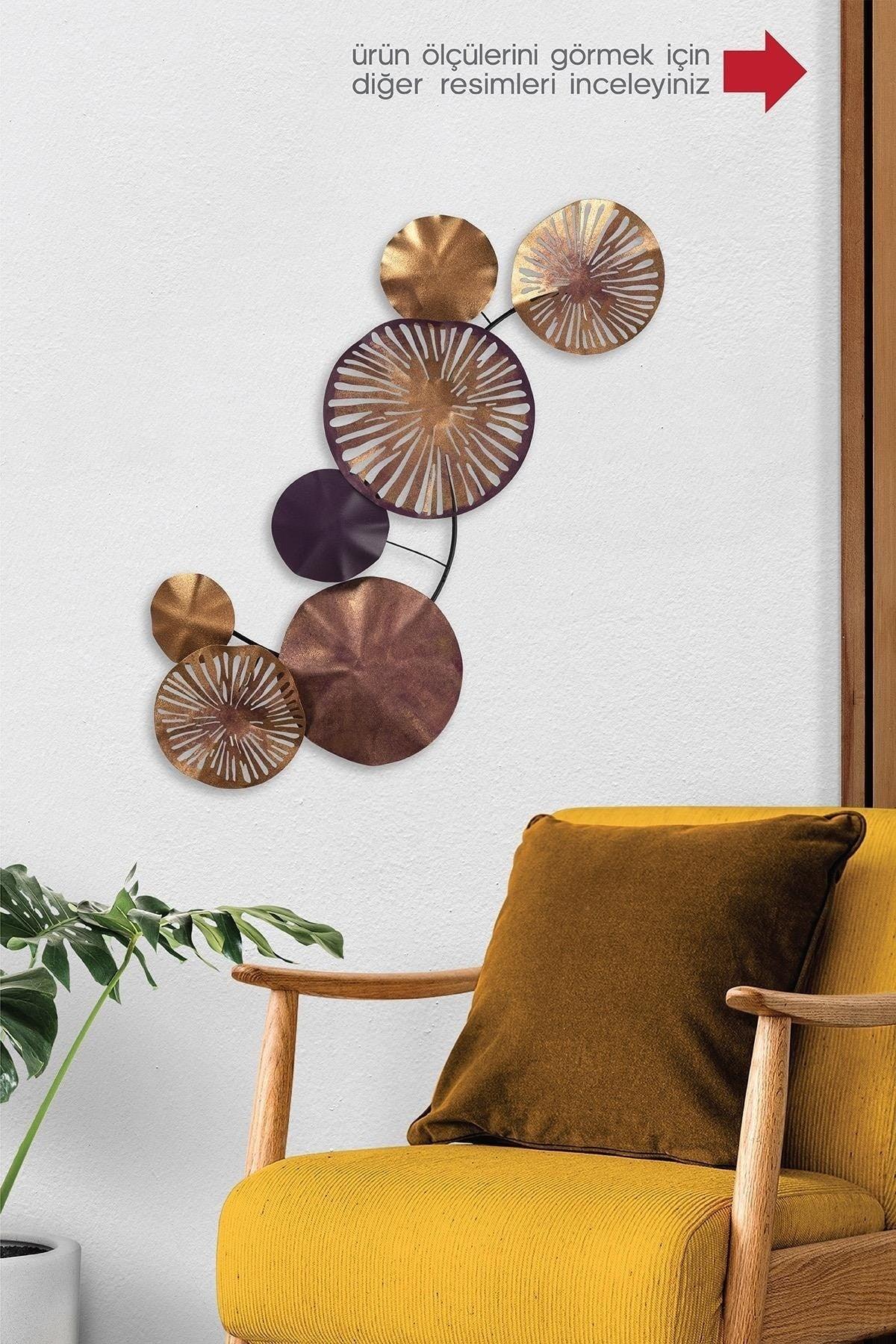 Astrid Metal Wall Painting, Home Office Wall Board (copper) - Swordslife