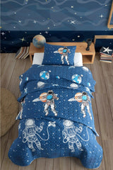 Astro Blue Single Quilted Bedspread - Swordslife