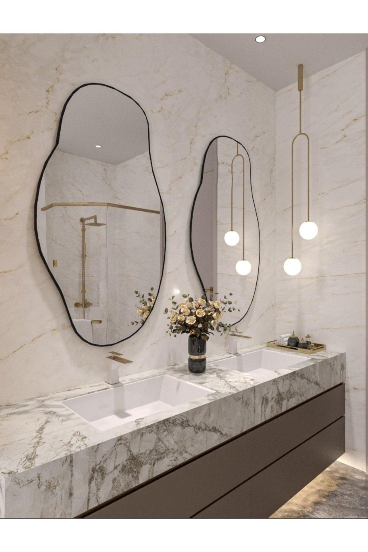 Asymmetric 75x40 Console, Dresser, Toilet Mirror. 1st quality Şişecam Mirror - Swordslife