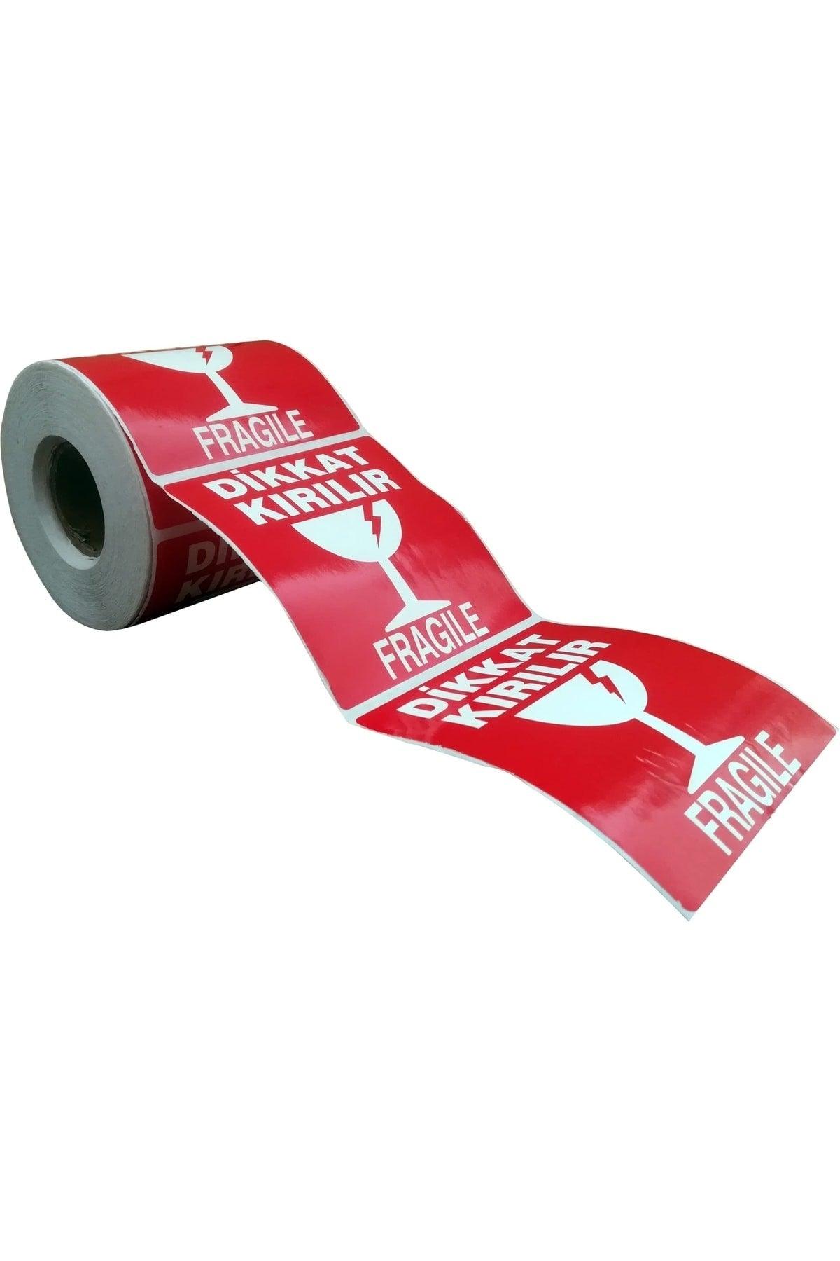 Attention Fragile Label 100 X 100mm 1 Roll 500