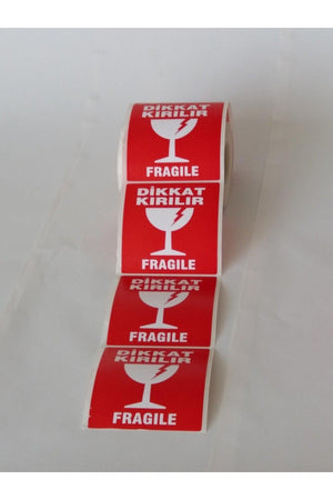 Attention Breakable Label 100*100 500 Pieces