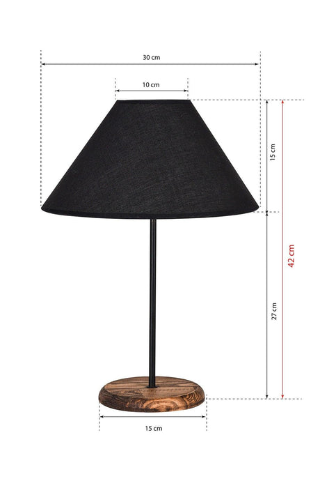 Avril Lampshade Wood Black Ahsp-57 - Swordslife