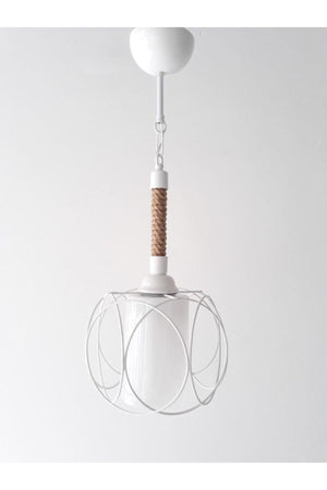Aydınlar Single White Color Rope Kronleuchter Büro Kronleuchter Hall Kronleuchter Küchen Kronleuchter - Swordslife
