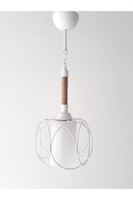 Aydınlar Single White Color Rope Kronleuchter Büro Kronleuchter Hall Kronleuchter Küchen Kronleuchter - Swordslife
