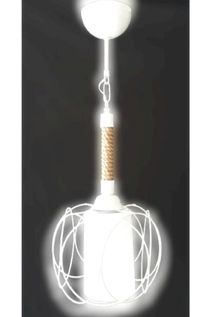Aydınlar Single White Color Rope Kronleuchter Büro Kronleuchter Hall Kronleuchter Küchen Kronleuchter - Swordslife
