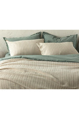 Azure Waffle Jacquard King Size Bedspread Set 260x280 Cm Beige - Swordslife