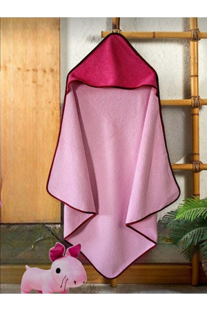 Baby Bath Towel Swaddle Outlet Used Up To 0-5 Years Old 100x100cm/ Plain Pink - Swordslife