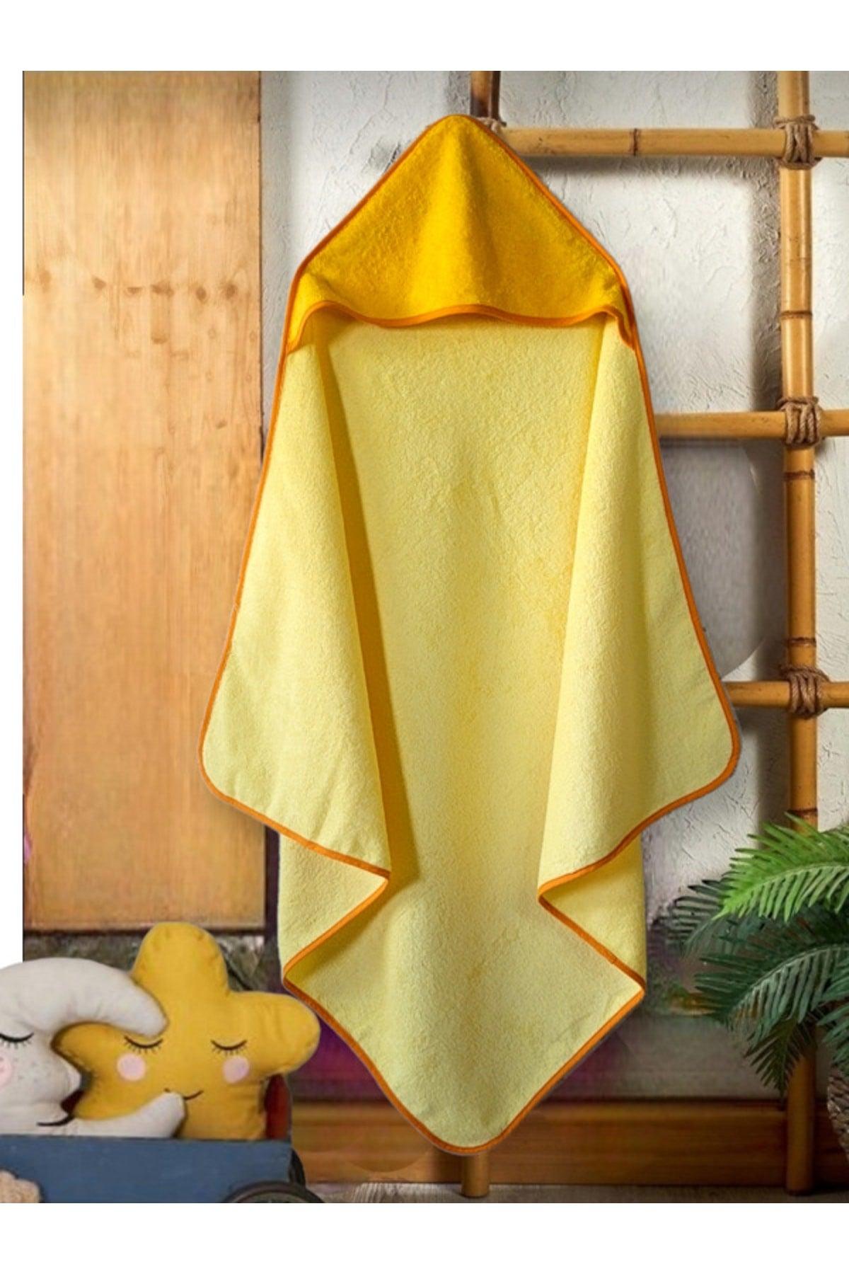 Baby Bath Towel Swaddle Outlet 100x100cm/ Plain Yellow - Swordslife