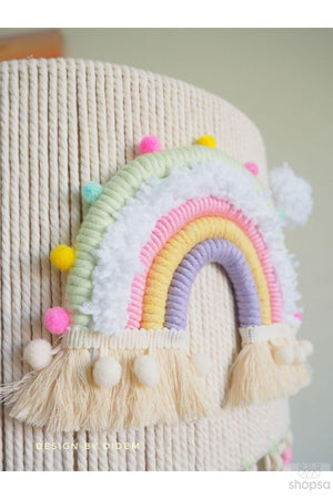 Baby Kids Room Handcrafted Macrame Rainbow Chandelier - Swordslife