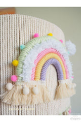 Baby Kids Room Handcrafted Macrame Rainbow Chandelier - Swordslife