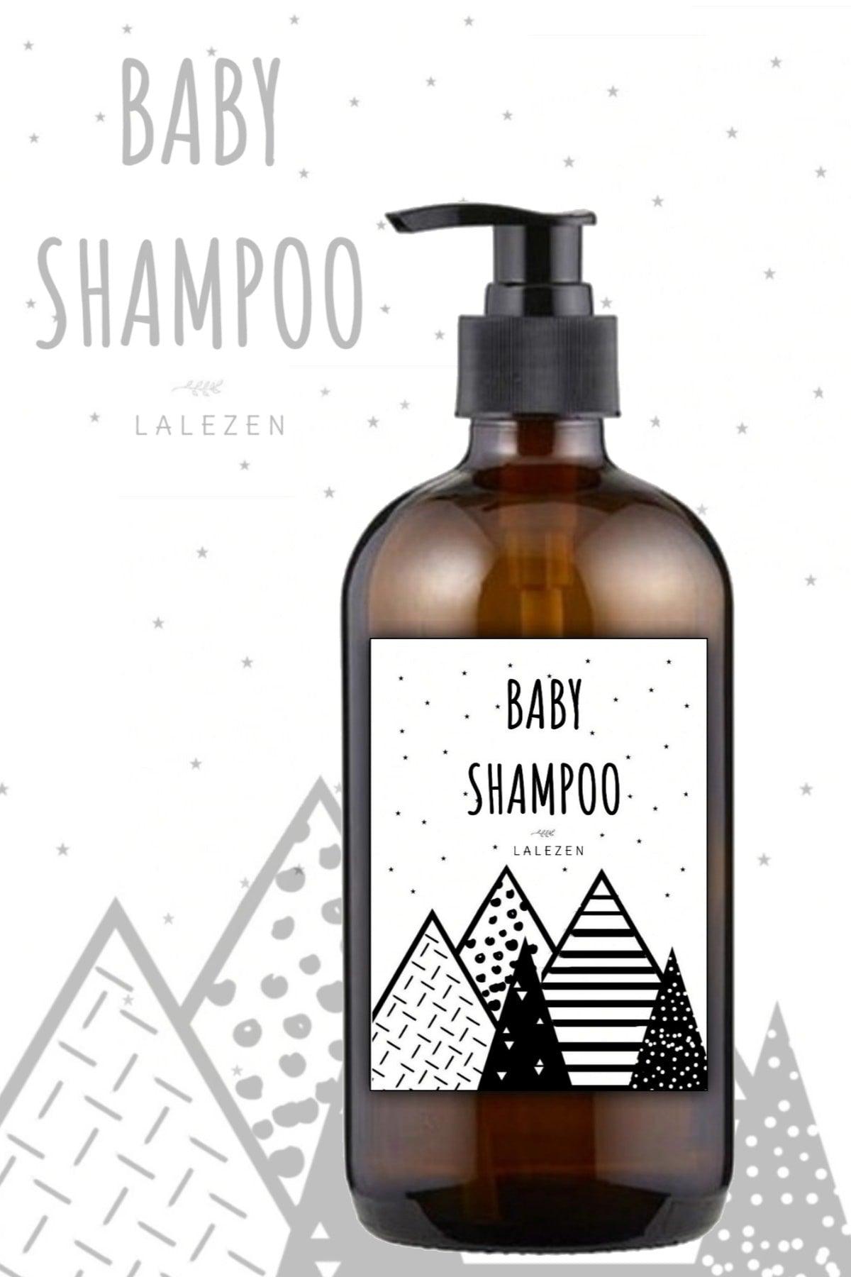 Baby Shampoo Labeled Amber Glass Bottle 500 Ml