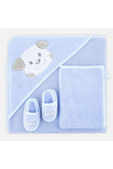 Baby Towel Swaddle Pouch Set Puppy