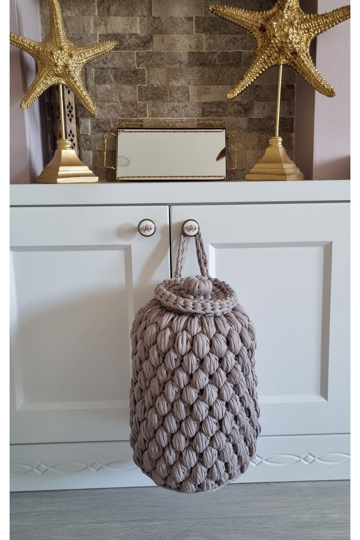 Bag Holder Mink Color Handmade Covered Bag Organizer 30x16 Cm - Swordslife