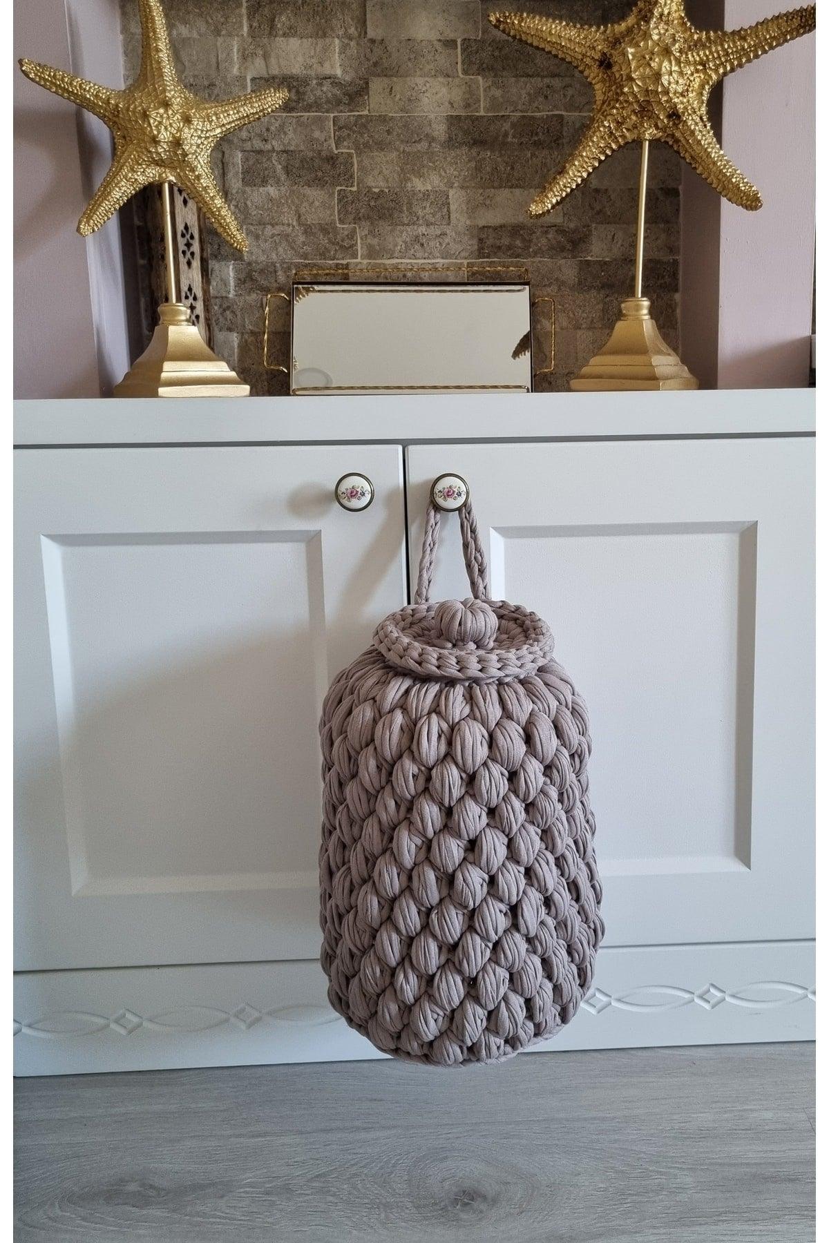 Bag Holder Mink Color Handmade Covered Bag Organizer 30x16 Cm - Swordslife