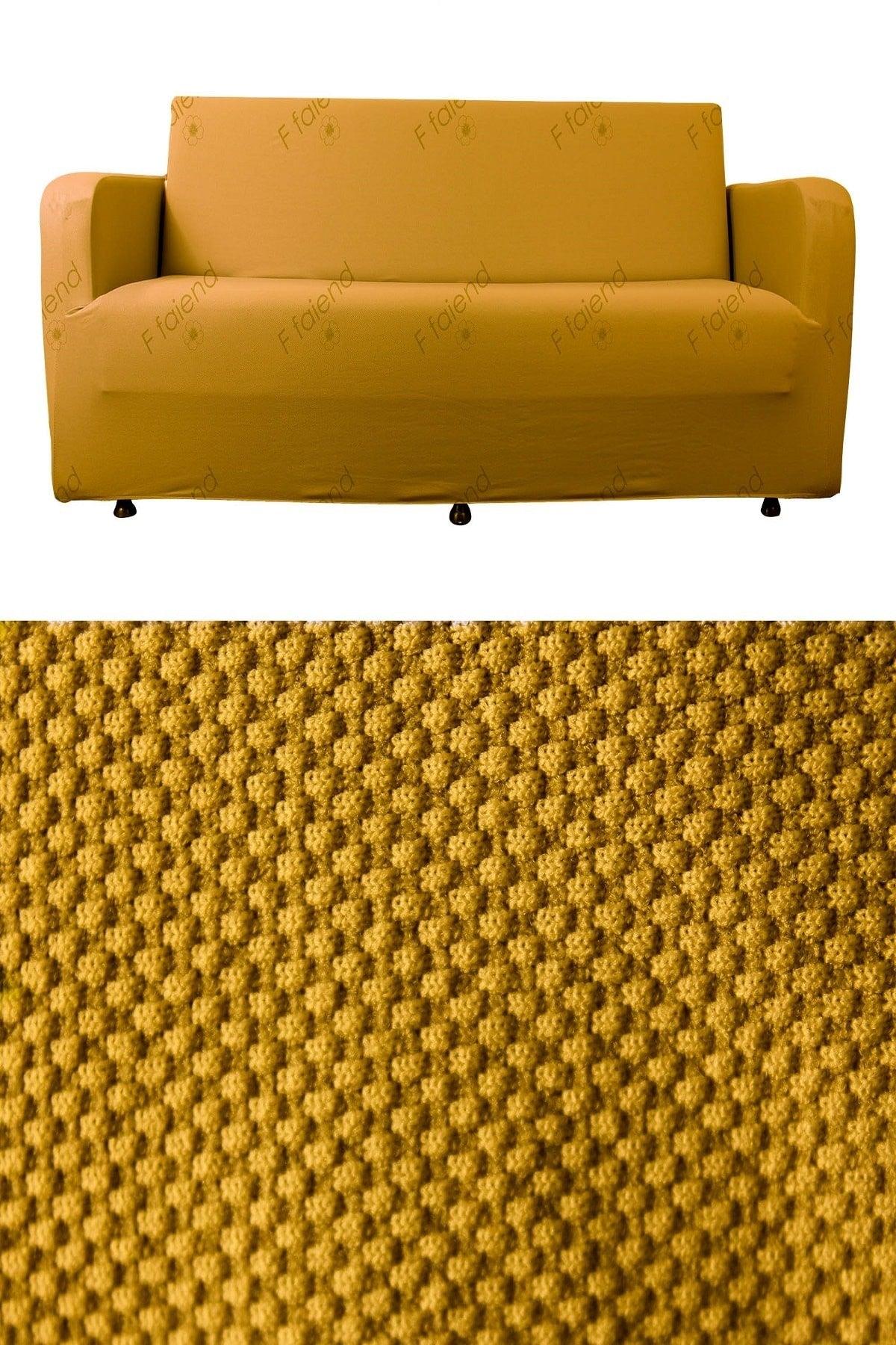 Honeycomb Fabric Lycra Flexible Washable Elastic Sofa Cover 3*person Seat Cover - Swordslife