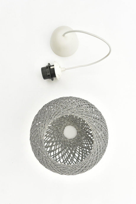 Balle Smoked Pendant Ball Chandelier White Cable - Swordslife