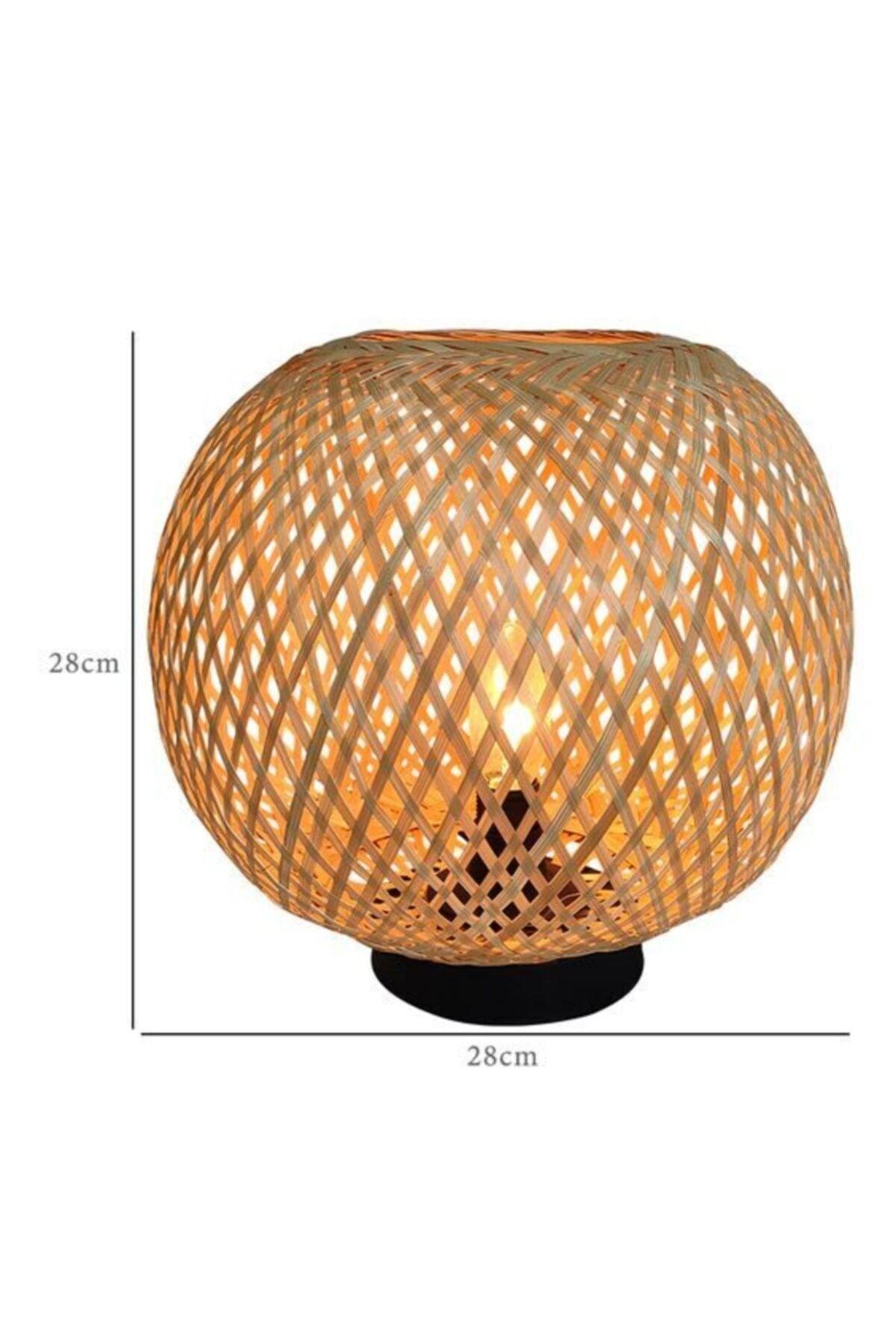 Balle Globe Lampshade Jute Beige Table Lamp - Swordslife