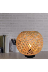 Balle Globe Lampshade Jute Beige Table Lamp - Swordslife