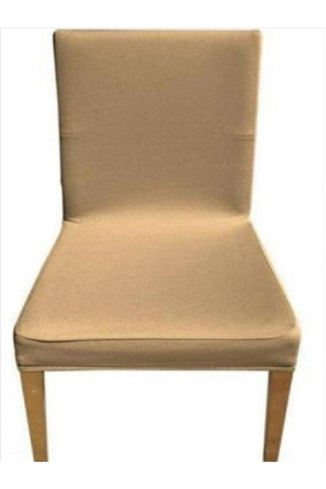 Honeycomb Lycra Fabric Chair Cover, Elastic Chair Cover 1 Piece Light Brown Color - Swordslife