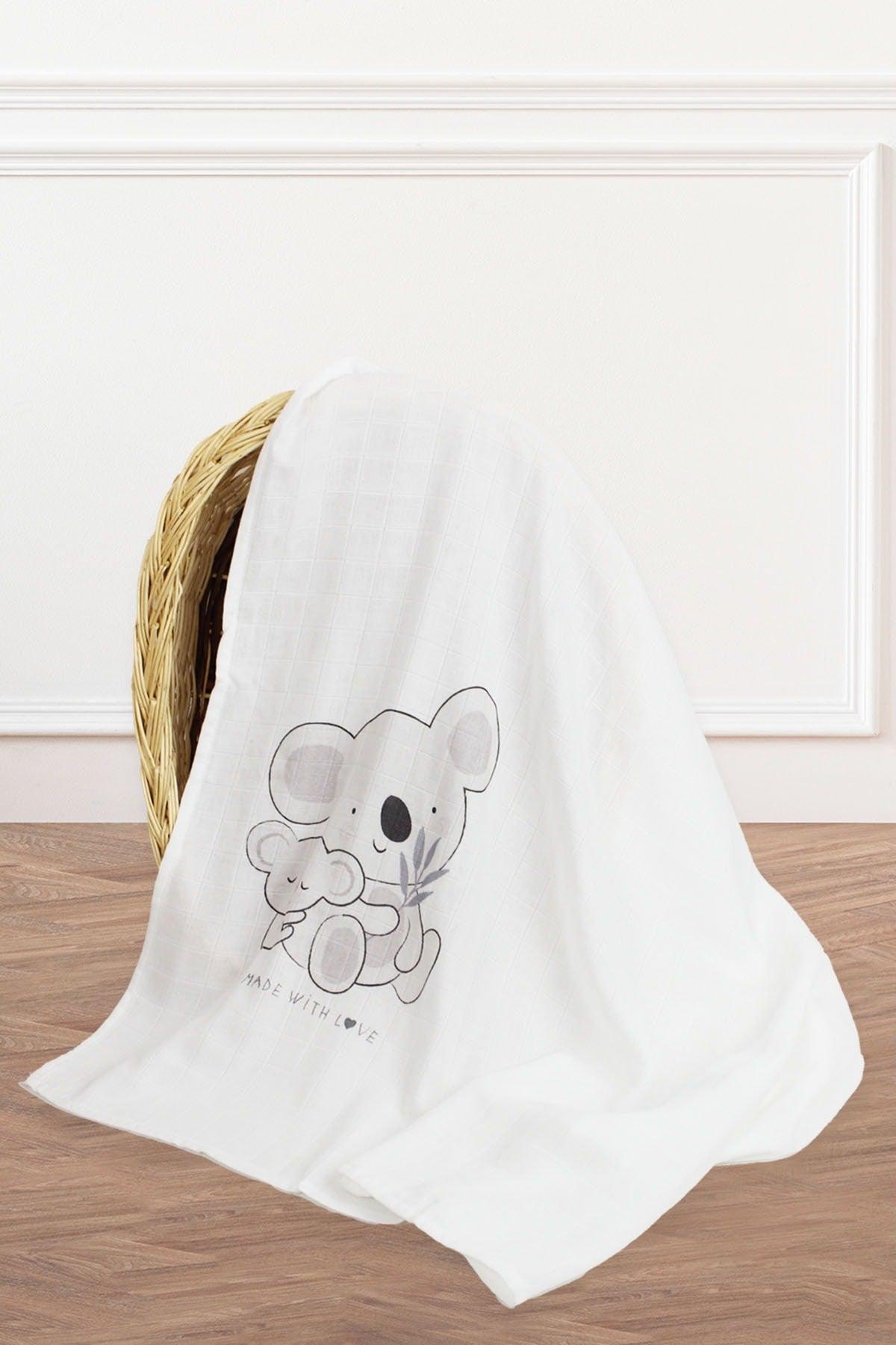 Bamboo Koala Baby Girl Boy Multi-Purpose Muslin Blanket - Swordslife