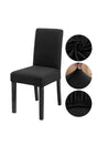 Bamboo Nano Fabric Lycra Washable Chair Cover Elastic Single Chair Cover - Black - Swordslife