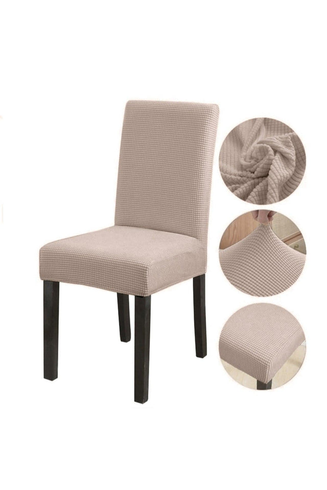 Bamboo Nano Fabric Lycra Washable Chair Cover Elastic Single Chair Cover - Mink - Swordslife