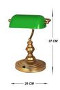 Banker Table Lamp Gold-green Abjr-55 - Swordslife