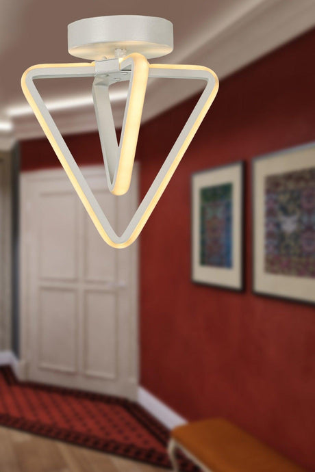 Barış 3 Color Led Ceiling Mount Single Chandelier White - Swordslife