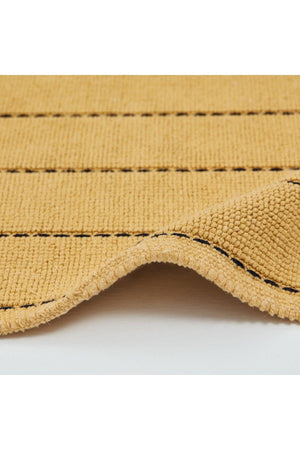 Basic Stripe Natural Cotton Bathroom Rug Set