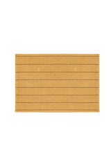 Basic Stripe Natural Cotton Bathroom Rug Set