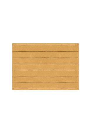 Basic Stripe Natural Cotton Bathroom Rug Set