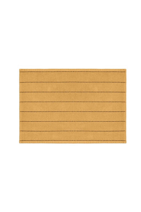 Basic Stripe Natural Cotton Bathroom Rug Set