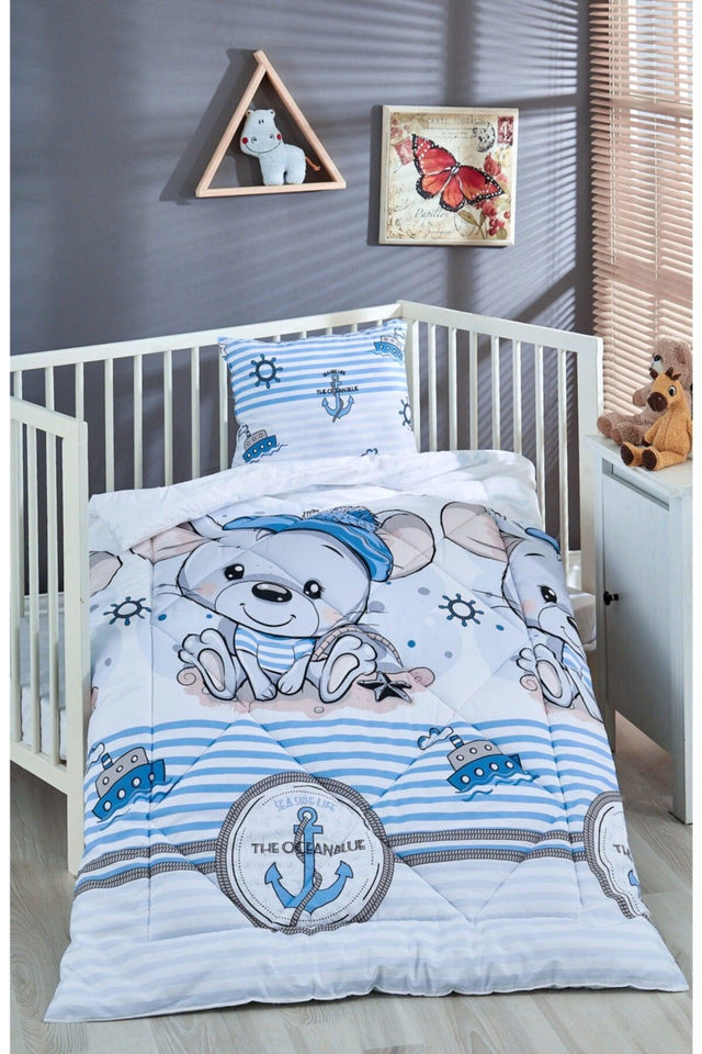 Printed 100% Cotton Silicone Fiber Baby Quilt+pillow - Swordslife