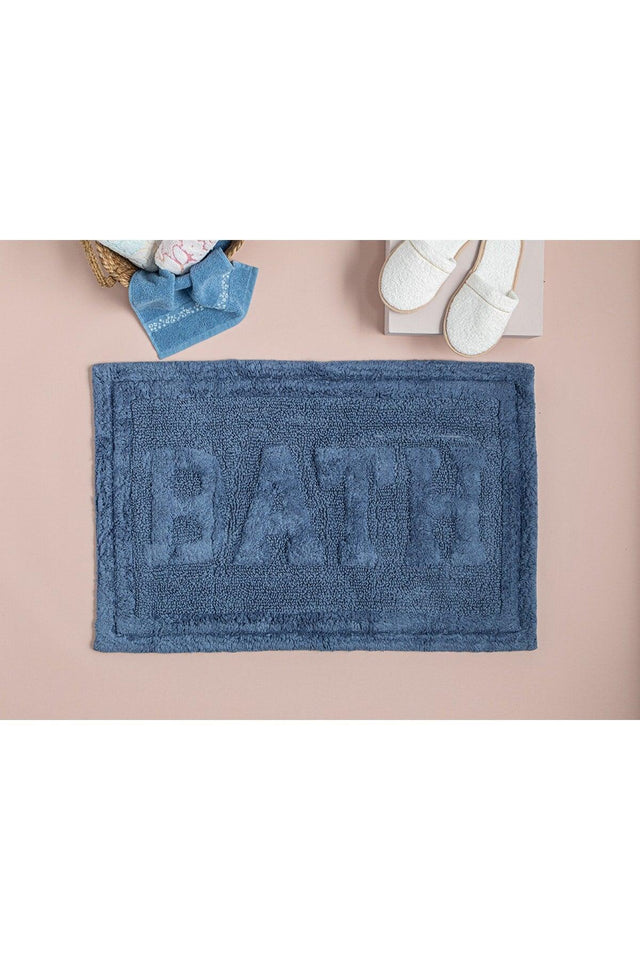 Bath Cotton Bath Mat 60x90 Cm Light Blue