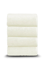 Bath Towel Set Hand Face Towel 4 Pieces Extra Soft Towel Set 50x90 Cm Cream - Swordslife