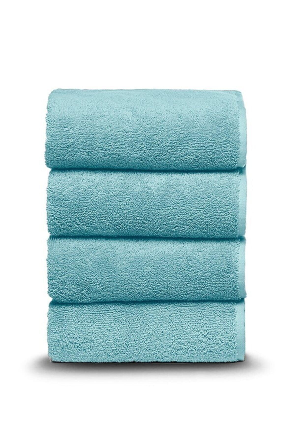 Bath Towel Set Hand Face Towel 4 Pieces Extra Soft Towel Set 50x90 Cm Turquoise - Swordslife
