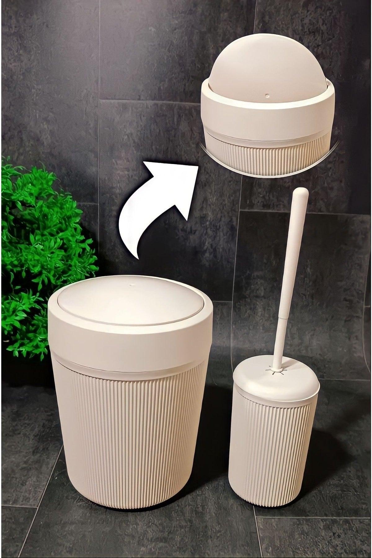 Bathroom Dustbin Wc Toilet Brush 2 pcs