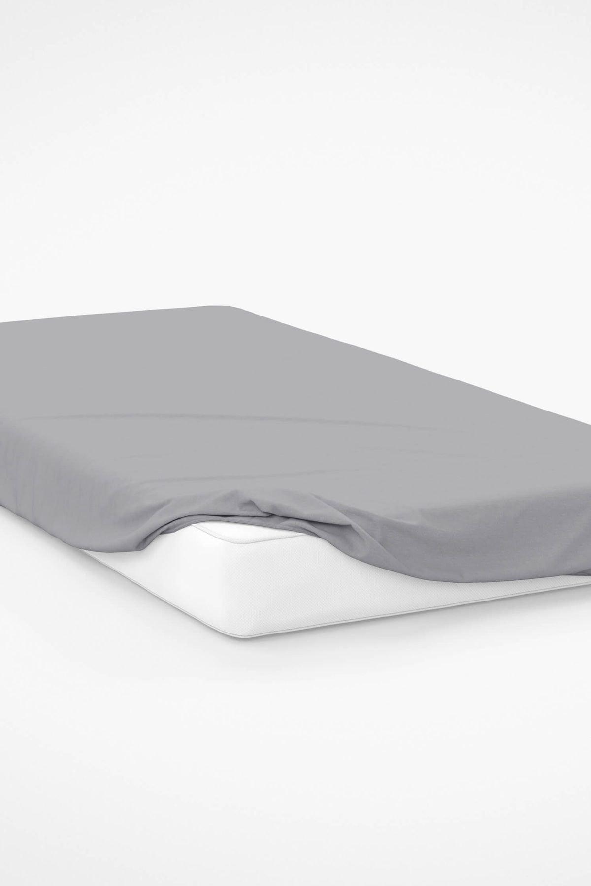Oversized Elastic Combed Cotton Bed Sheet - Gray - Swordslife