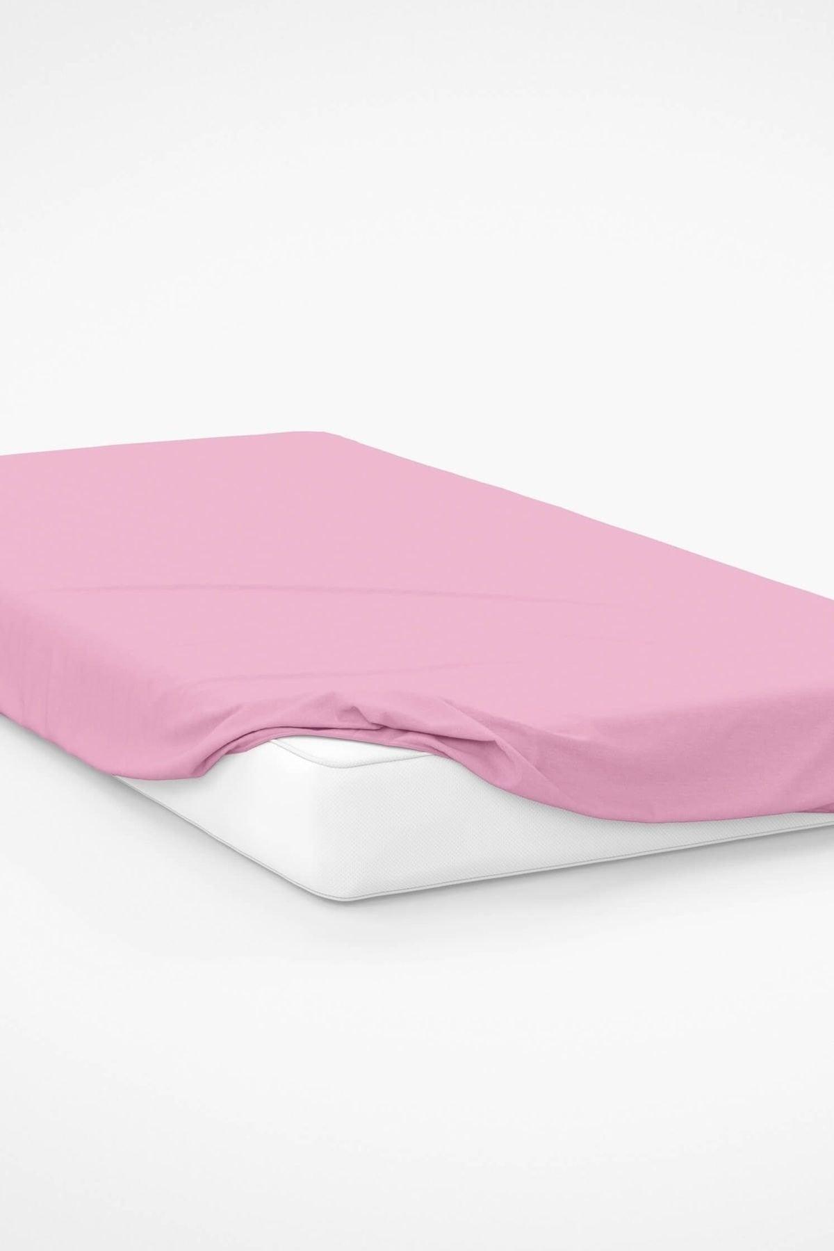 Oversized Elastic Cotton Combed Bed Sheet - Powder - Swordslife