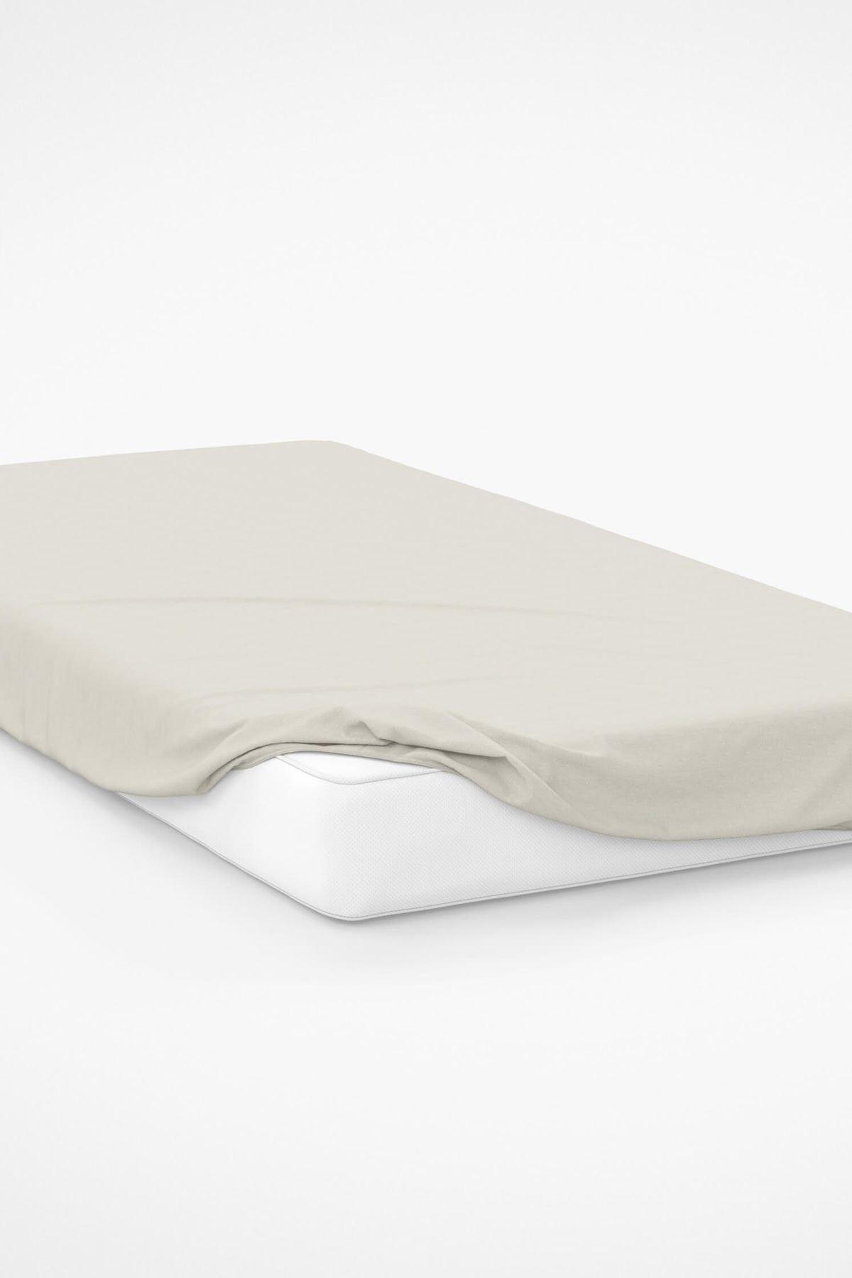 Oversized Elastic Cotton Combed Bed Sheet - Ecru